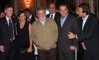 Imagem: Festividade e alegria, com Eike e seus amigos Lula, Cabral, Paes e Pezão.
