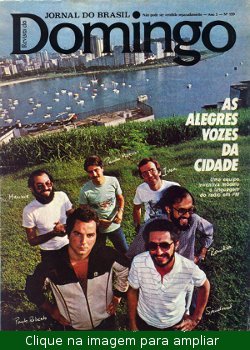 Imagem: Capa Revista de Domingo do JB com locutores da Rádio Cidade